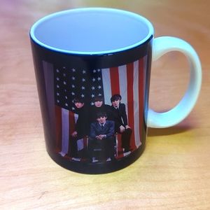 The Beatles mug first US visit